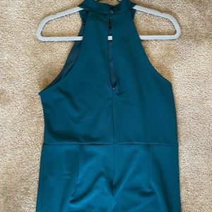Lulus high twist neck halter jumpsuit.